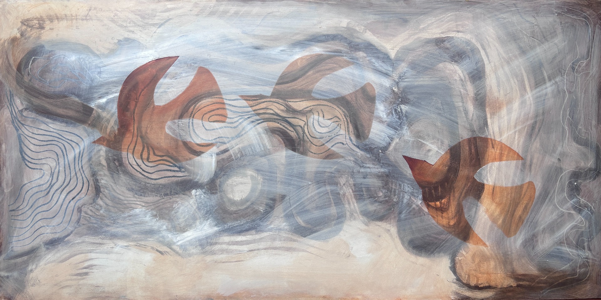          “Beyond the Confined Layers of Perception”                    oil painting (102 cm x 50,5 cm)